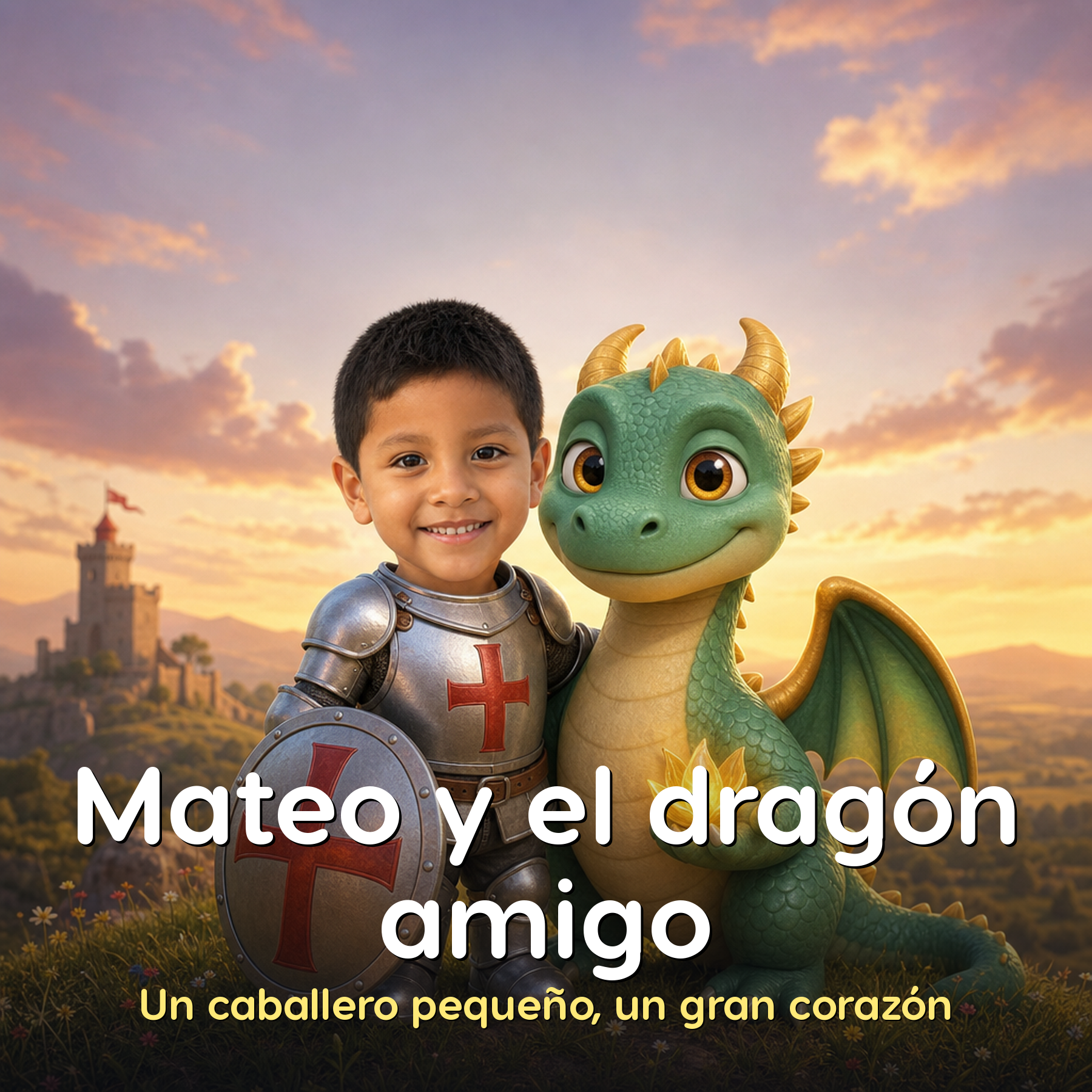 Personalized children's book in Spanish: “Mateo y el dragón amigo”