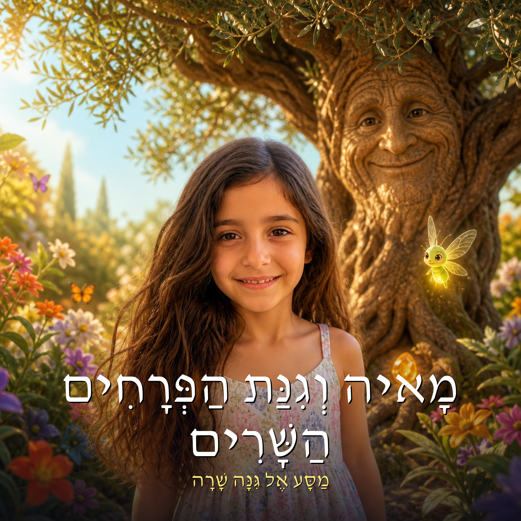 Personalized children's book in Hebrew: “מָאיה וְגִנַּת הַפְּרָחִים הַשָּׁרִים”