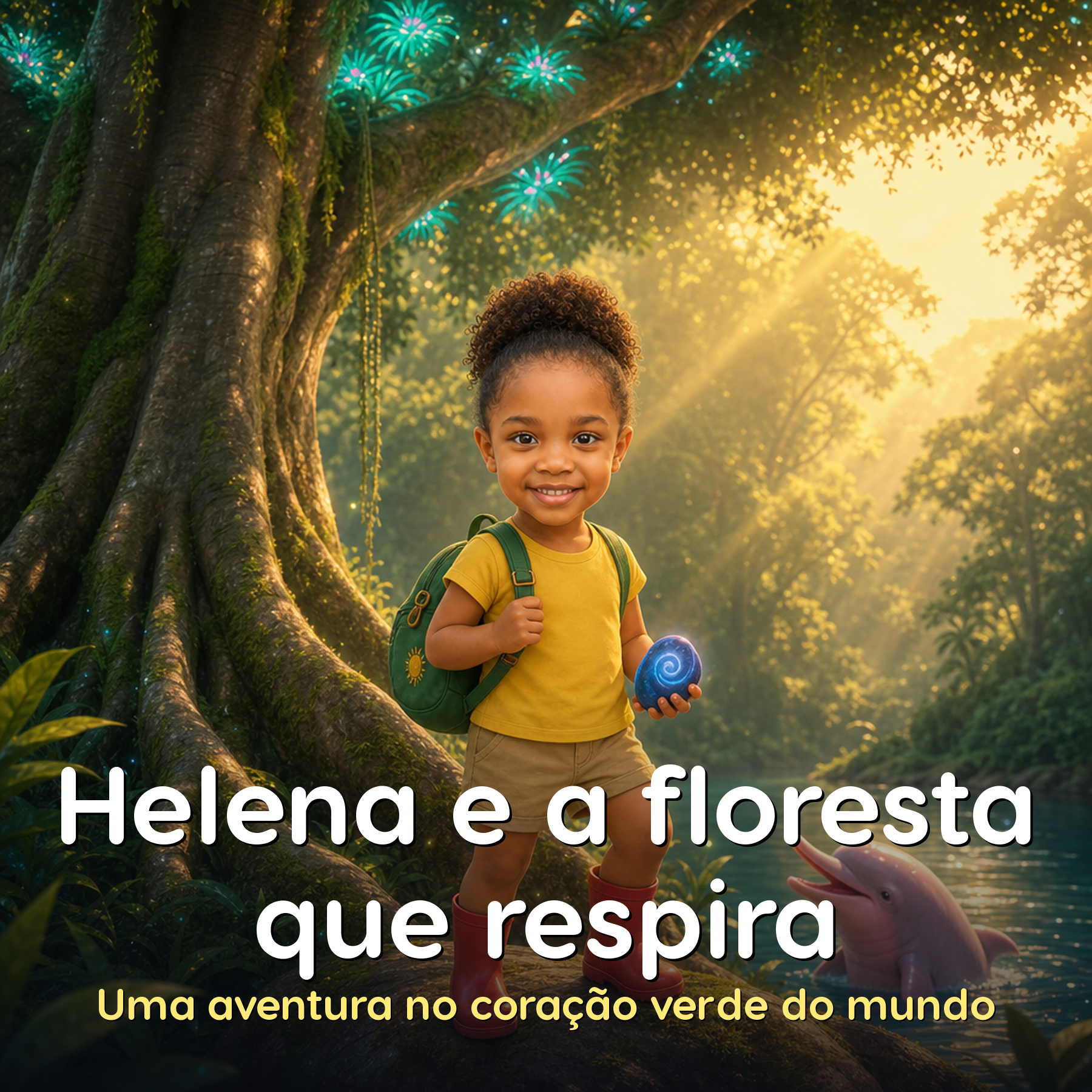 Personalized children's book in Portuguese: “Helena e a floresta que respira”