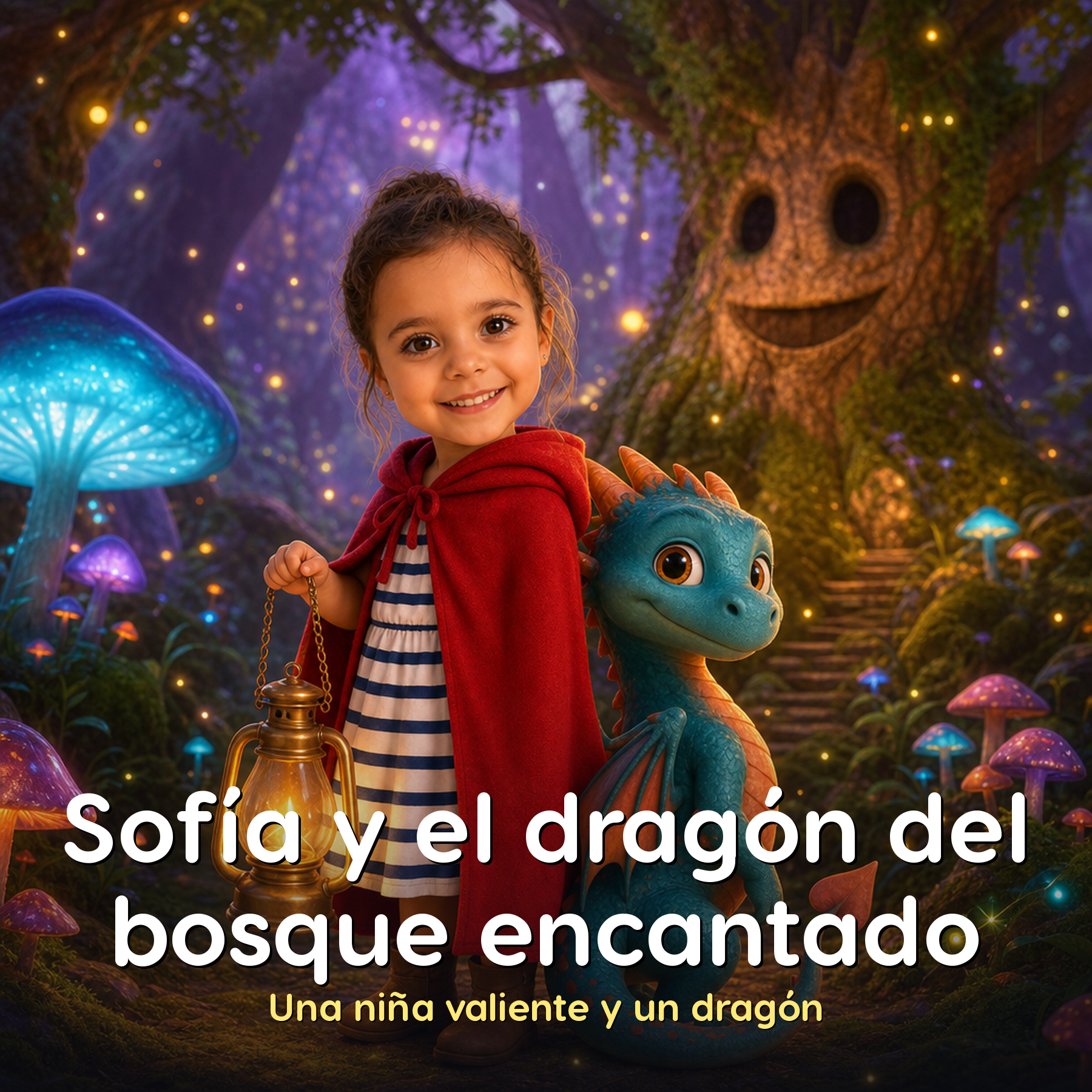 Personalized children's book in Spanish: “Sofía y el dragón del bosque encantado”